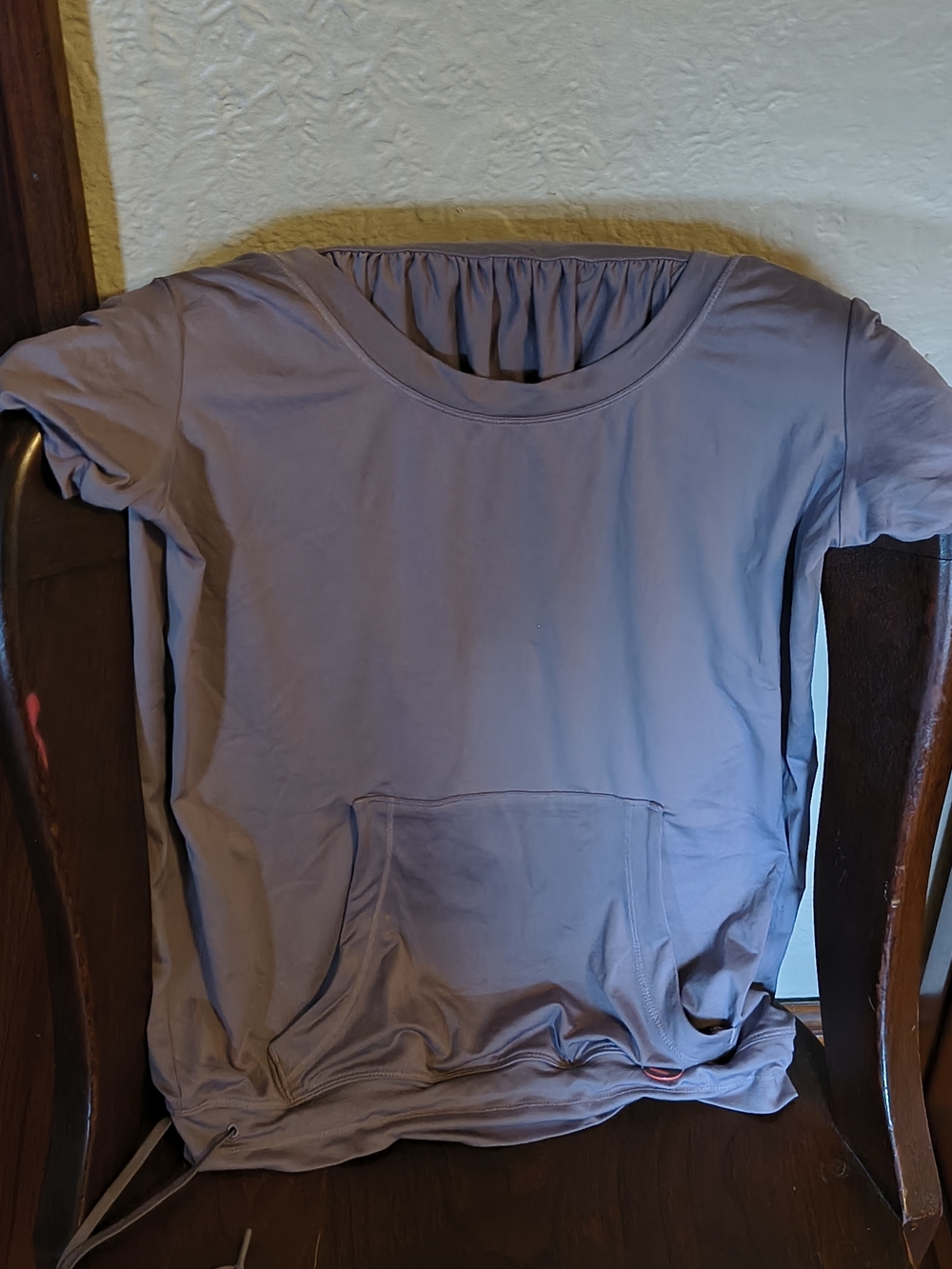 Stella McCartney Scoop-Neck Pullover Hoodie in Dusty Lavender